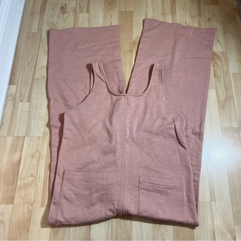 Old Navy Sleeveless Loose Marled Fleece Lounge Jumpsuit in a pink color small - Picture 3 of 6